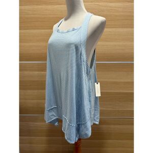 Anthropologie Pilcro Hankey-Hem Swing Tank Blue Striped Women's M